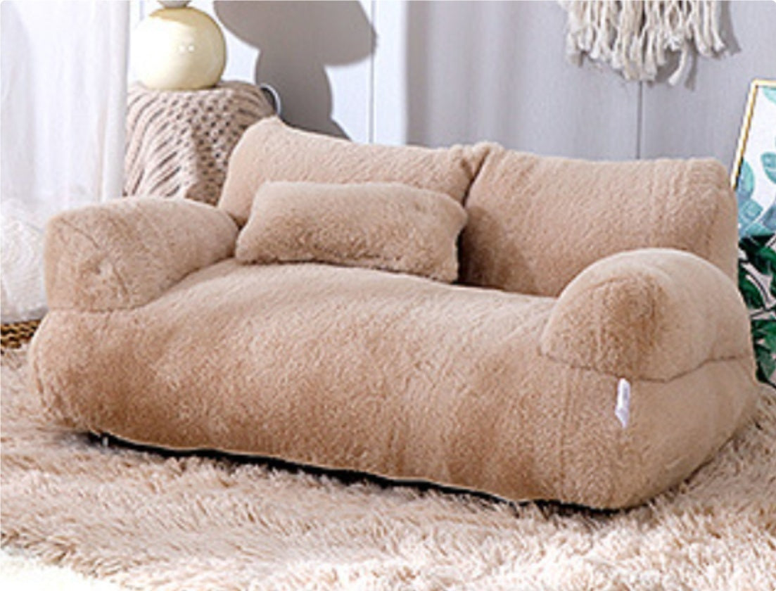 Luxury Warm Pet Sofa Bed – Plush Lounger for Dogs & Cats