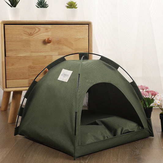 Foldable Cooling Tent Cat Bed – Portable Shade Shelter for Pets