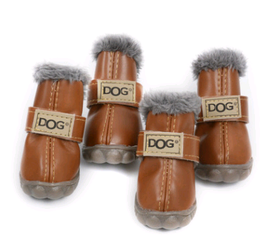 Waterproof Fleece-Lined Dog Snow Boots – Warm Winter Paw Protection