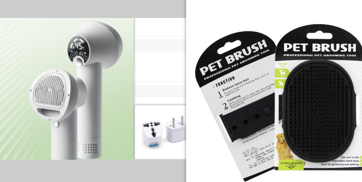 Smart Pet Hair Dryer & Comb – Silent Grooming for Dogs & Cats