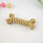 Knitted Knot Cotton Rope Bone Toy – Chew & Tug Toy for Dogs