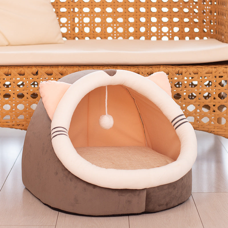 Cat Cave Bed – Cozy Hideaway with Non-Slip Bottom