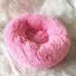 Round Plush Dog Bed – Soft Cozy Bed for Small Pets