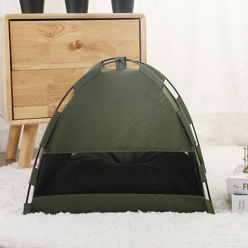 Foldable Cooling Tent Cat Bed – Portable Shade Shelter for Pets