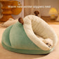 Slippers-Shaped Warm Pet Bed – Cozy Lounger for Cats & Dogs