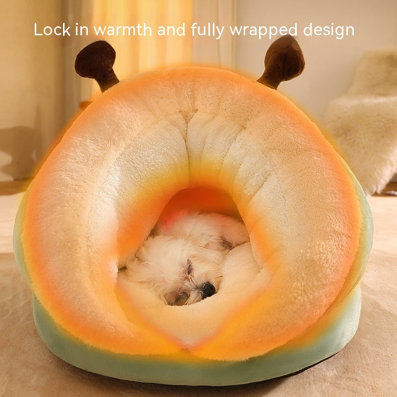 Slippers-Shaped Warm Pet Bed – Cozy Lounger for Cats & Dogs