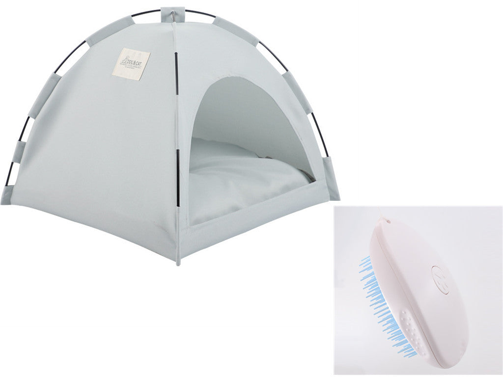 Foldable Cooling Tent Cat Bed – Portable Shade Shelter for Pets