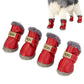 Waterproof Fleece-Lined Dog Snow Boots – Warm Winter Paw Protection