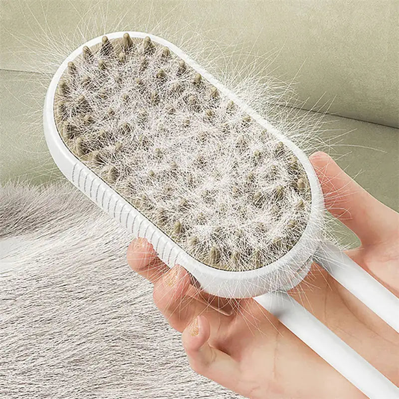 3-in-1 Electric Steam Brush – Cat & Dog Grooming Comb