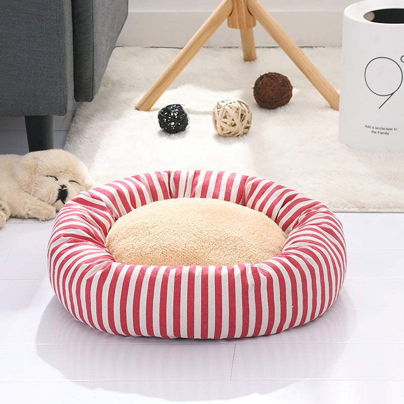 Flax Tart Comfy Pet Bed – Soft Cozy Lounger for Cats & Dogs