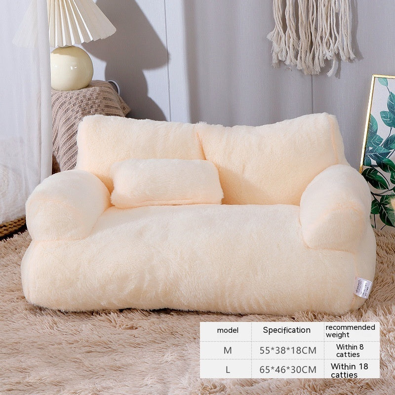 Luxury Warm Pet Sofa Bed – Plush Lounger for Dogs & Cats