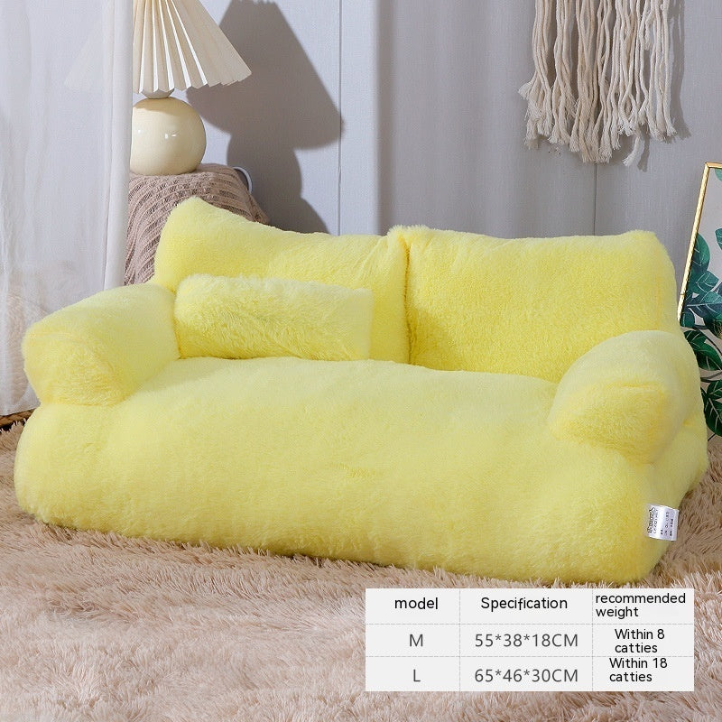 Luxury Warm Pet Sofa Bed – Plush Lounger for Dogs & Cats