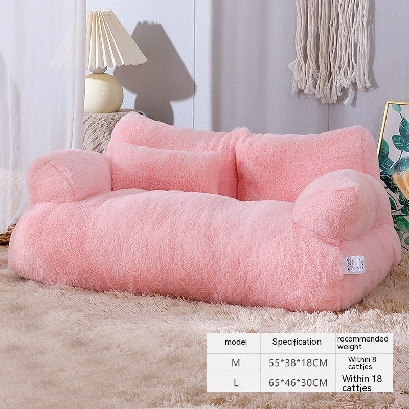 Luxury Warm Pet Sofa Bed – Plush Lounger for Dogs & Cats