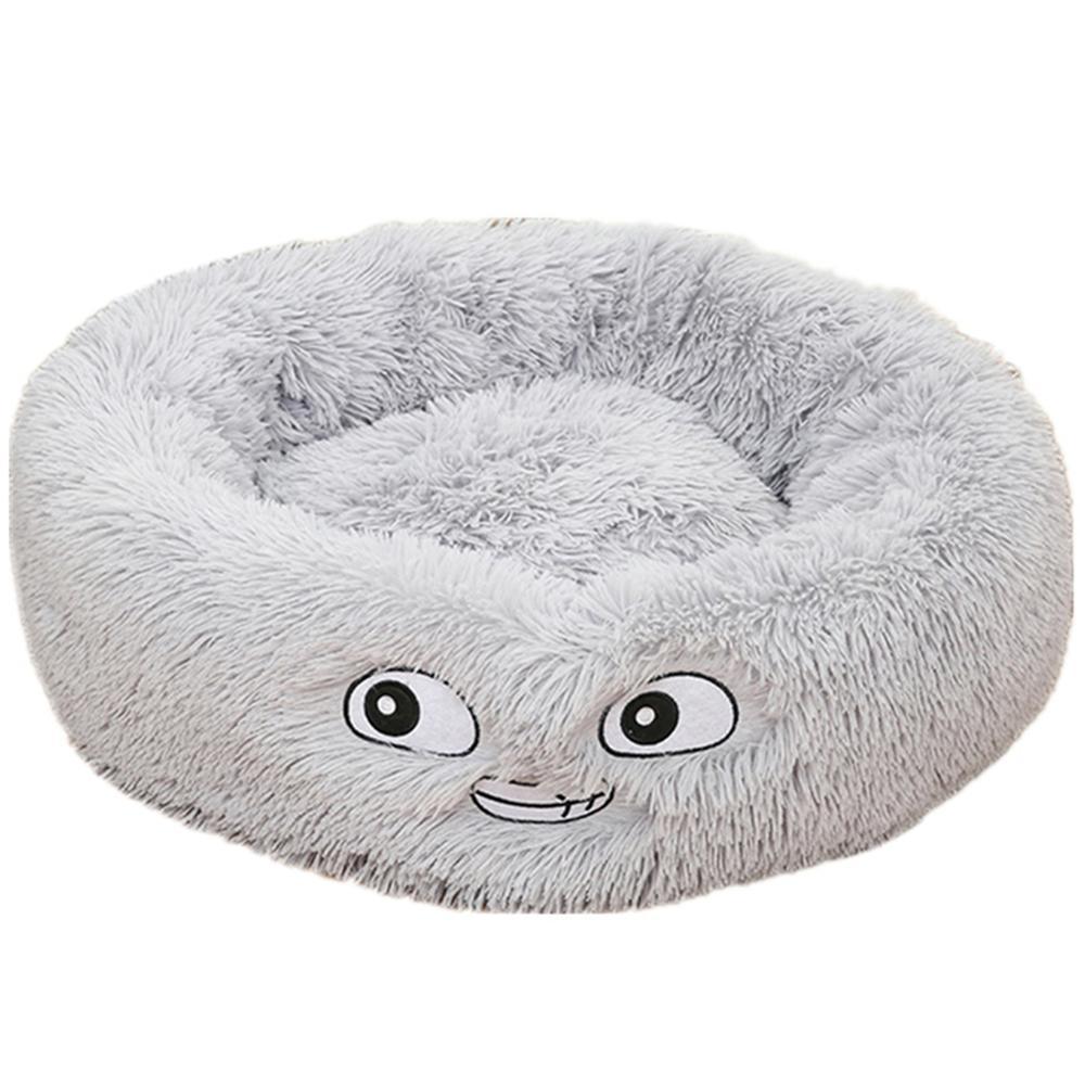Round Plush Dog Bed – Soft Cozy Bed for Small Pets