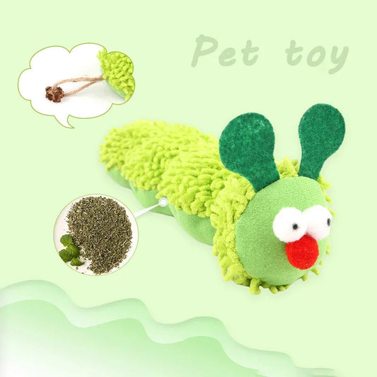 Caterpillar Catnip Chew Toy – Interactive Silvervine Molar Toy