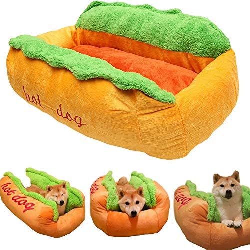 Japanese Akita Hot Dog Bed – Cozy Plush Lounger for Dogs
