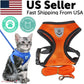Adjustable Reflective Pet Harness – Dog & Cat Control Vest with Leash