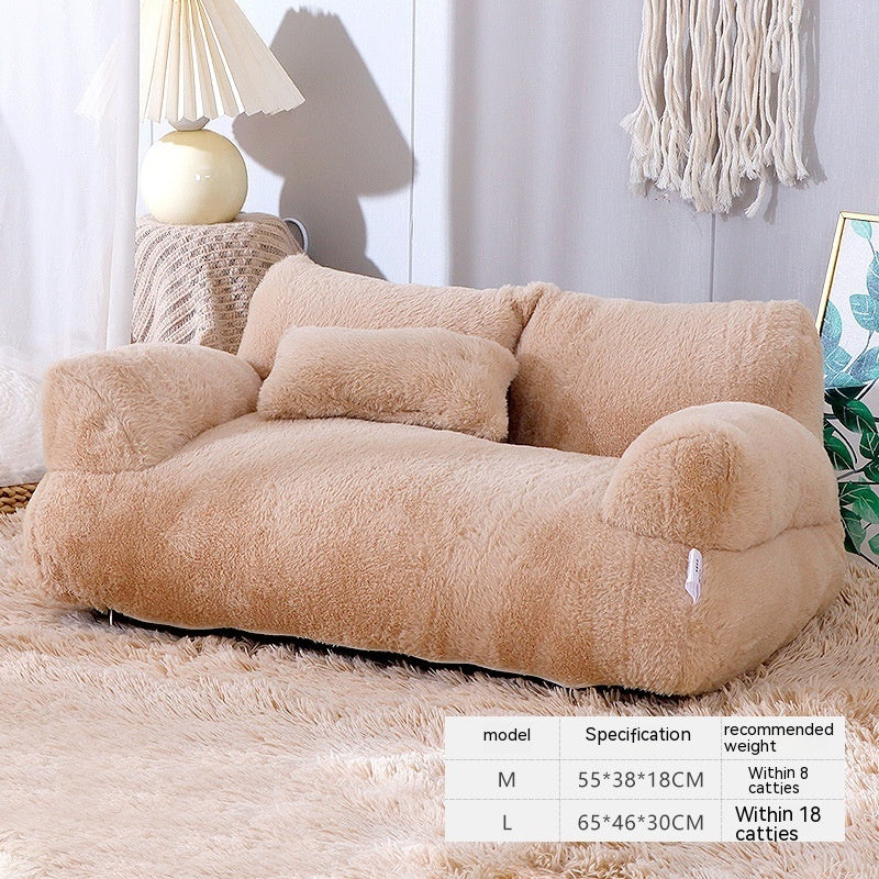 Luxury Warm Pet Sofa Bed – Plush Lounger for Dogs & Cats