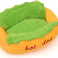 Japanese Akita Hot Dog Bed – Cozy Plush Lounger for Dogs