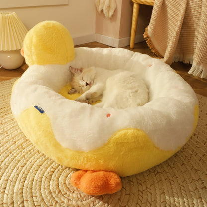 All-Season Warm Cute Cat Bed – Soft Cozy Pet Sleeping Nest