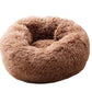 Round Plush Dog Bed – Soft Cozy Bed for Small Pets