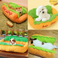 Japanese Akita Hot Dog Bed – Cozy Plush Lounger for Dogs