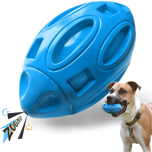 Rugby Sounding Dog Ball Toy – Interactive Fetch & Chew Toy