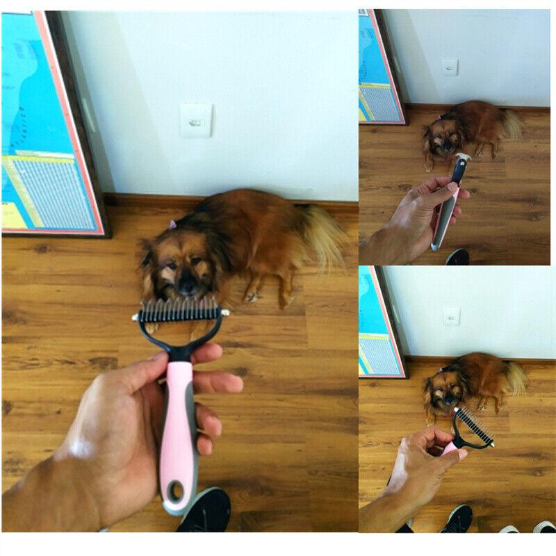 Double-Sided Pet Grooming Tool – Brush & Comb for Dogs & Cats