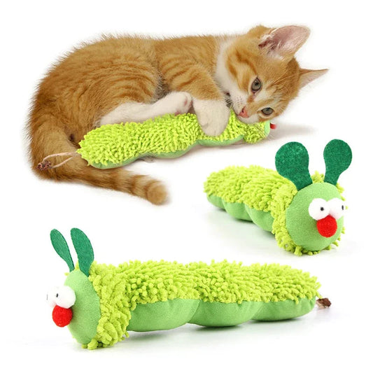 Caterpillar Catnip Chew Toy – Interactive Silvervine Molar Toy