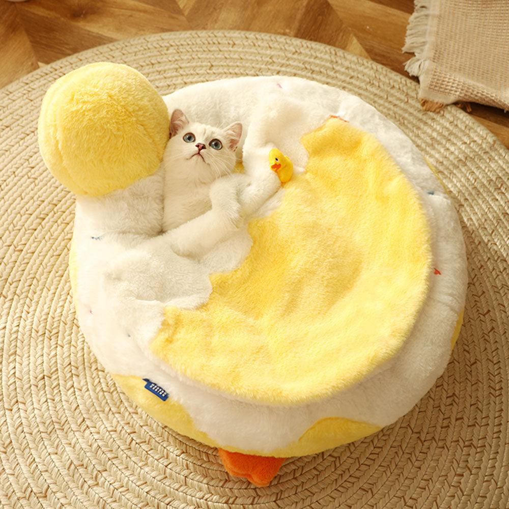 All-Season Warm Cute Cat Bed – Soft Cozy Pet Sleeping Nest