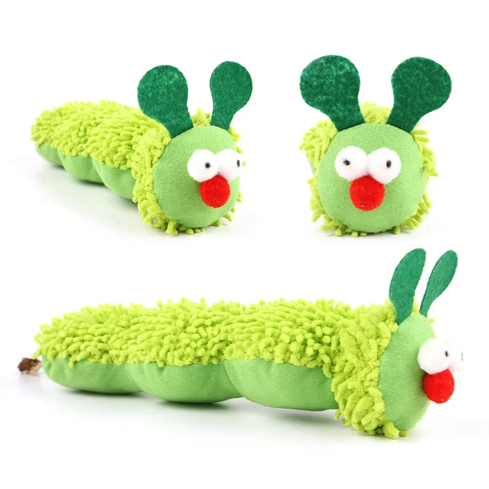 Caterpillar Catnip Chew Toy – Interactive Silvervine Molar Toy