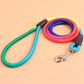 Colorful Nylon Round Dog Leash – Hand-Held Pet Leash
