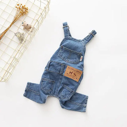 Denim Pet Dog Jumpsuit – Stylish Dog Outfit
