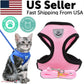 Adjustable Reflective Pet Harness – Dog & Cat Control Vest with Leash