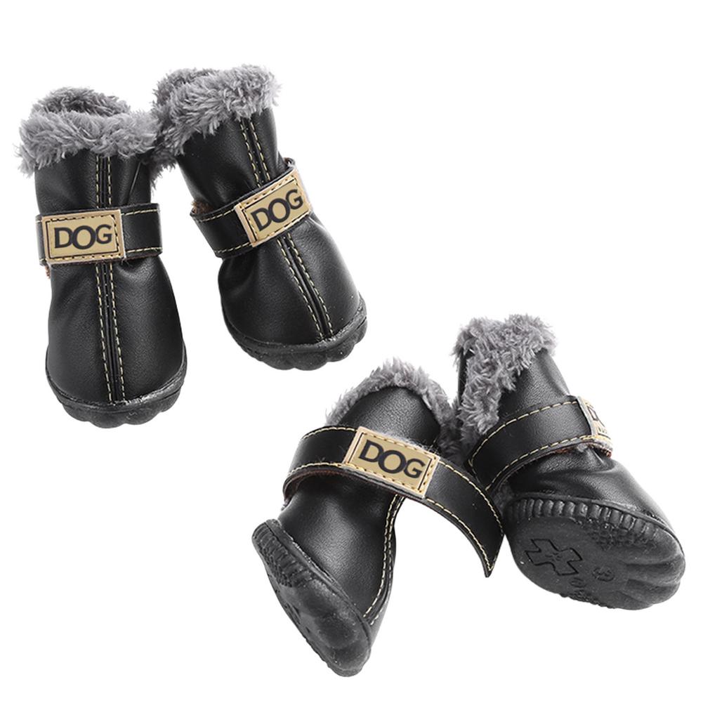 Waterproof Fleece-Lined Dog Snow Boots – Warm Winter Paw Protection
