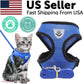 Adjustable Reflective Pet Harness – Dog & Cat Control Vest with Leash