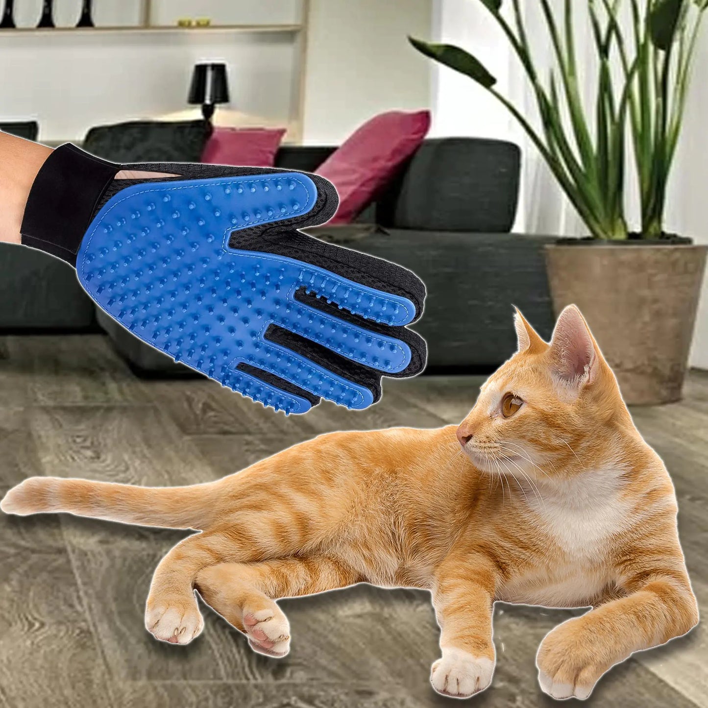 Pet Grooming Gloves – Deshedding & Massage Mitts for Dogs & Cats