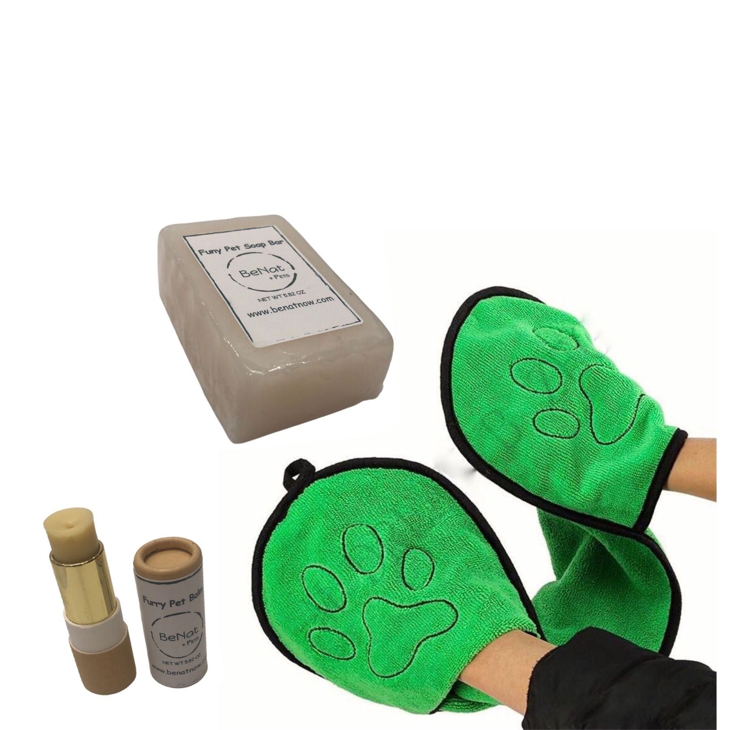 BeNat Pets 3-Pack Grooming Bundle – Dog & Cat Care Kit
