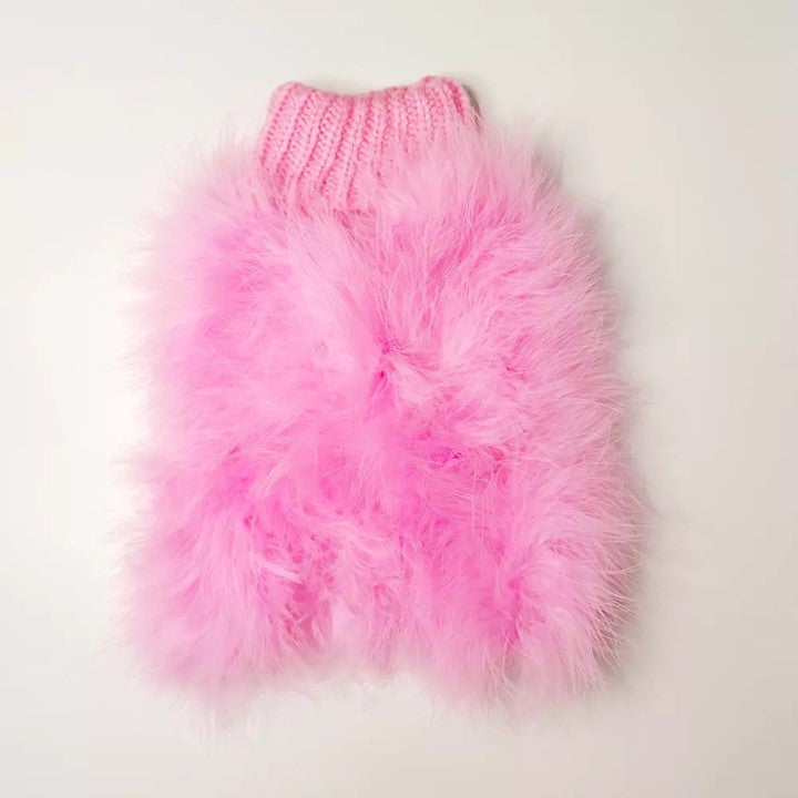 Feathered Luxury Pet Sweater – Haute Couture Dog & Cat Apparel