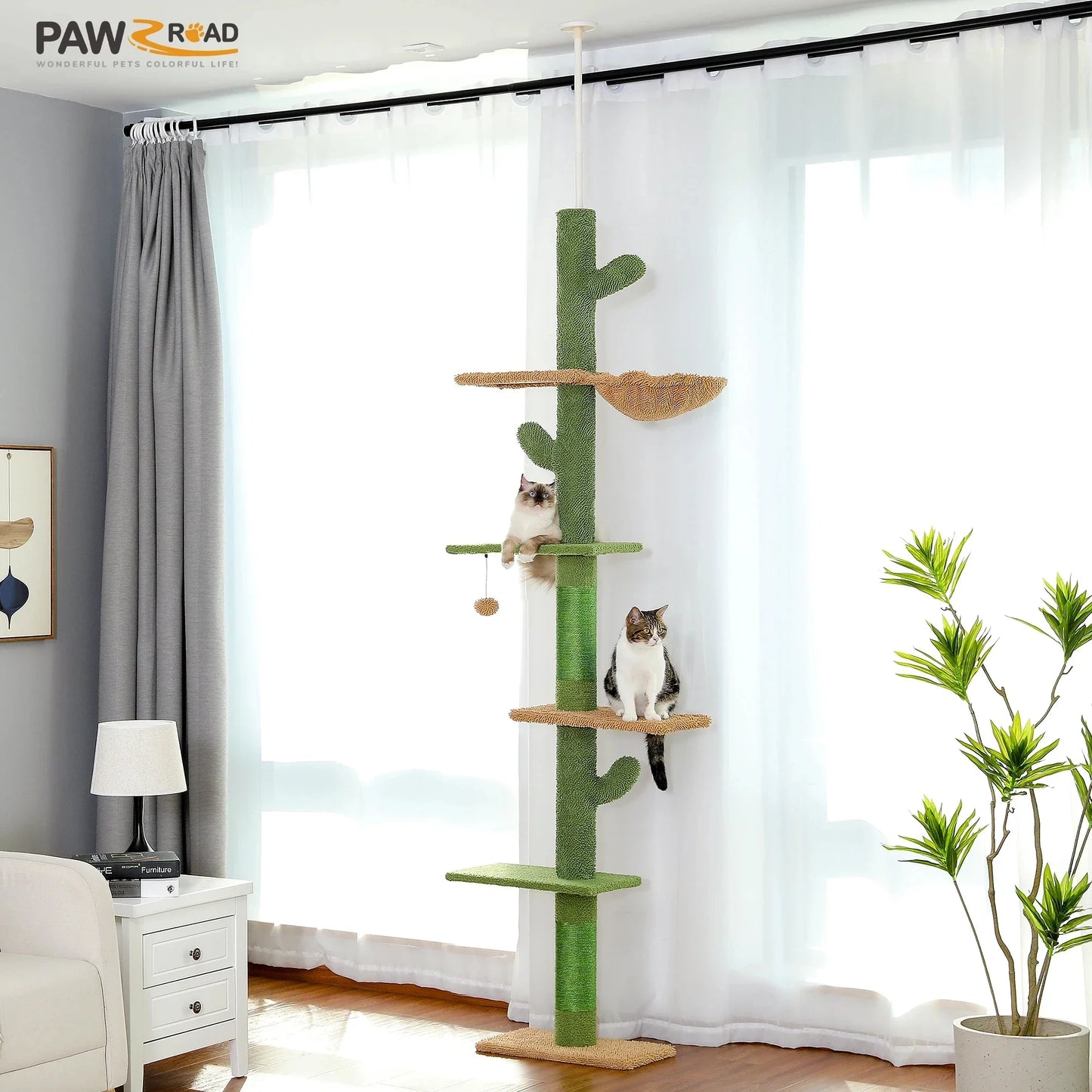 5-Tier Cat Tree Tower – Scratching Posts & Hammock Included