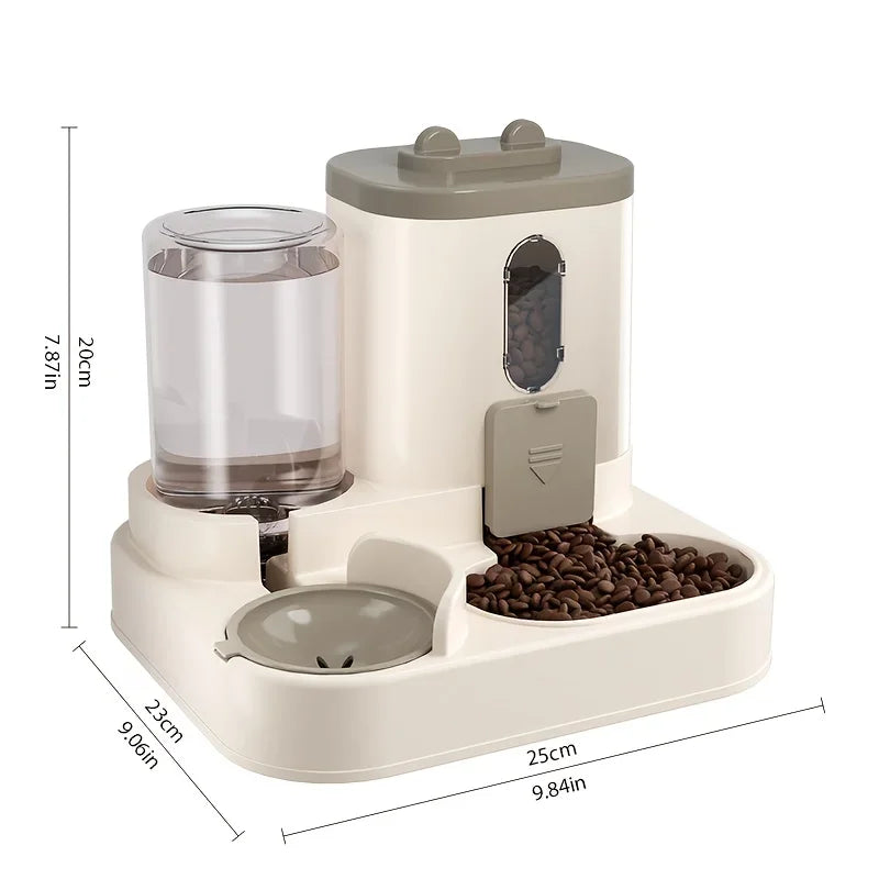 2-in-1 Automatic Pet Food & Water Dispenser – Smart Feeding Solution