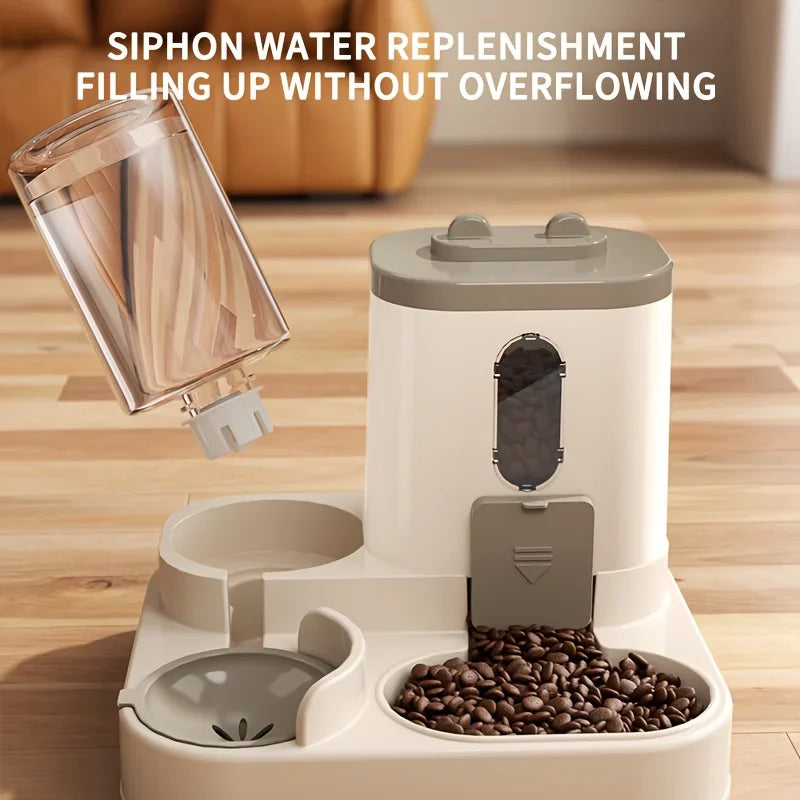 2-in-1 Automatic Pet Food & Water Dispenser – Smart Feeding Solution