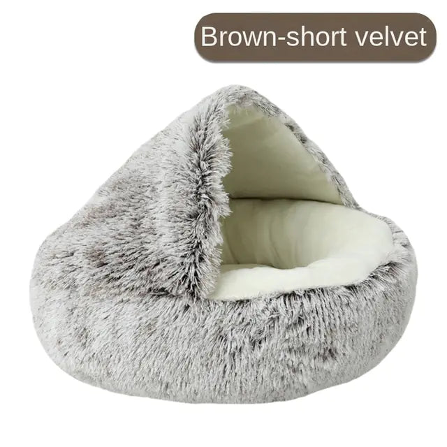Plush Self-Warming Pet Bed – Cozy Indoor Bed for Cats & Small Dogs