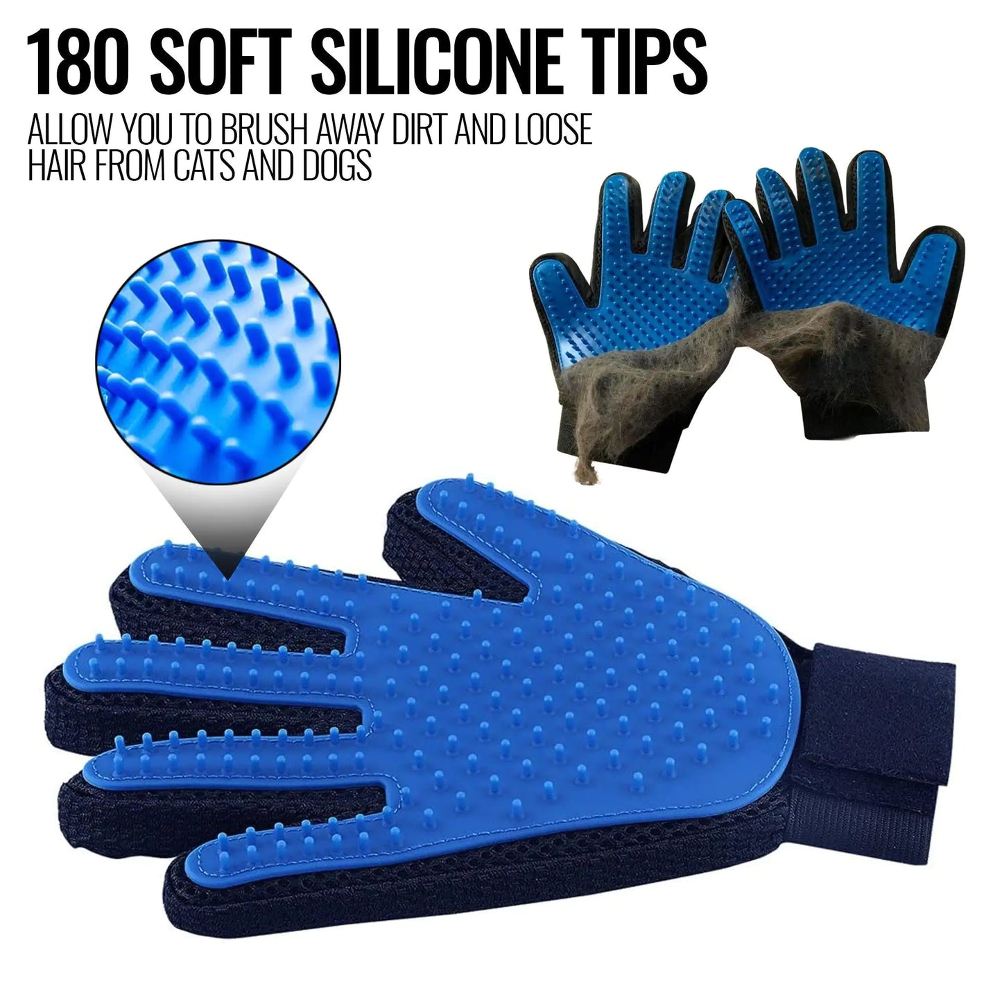 Pet Grooming Gloves – Deshedding & Massage Mitts for Dogs & Cats