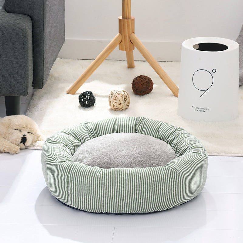 Flax Tart Comfy Pet Bed – Soft Cozy Lounger for Cats & Dogs