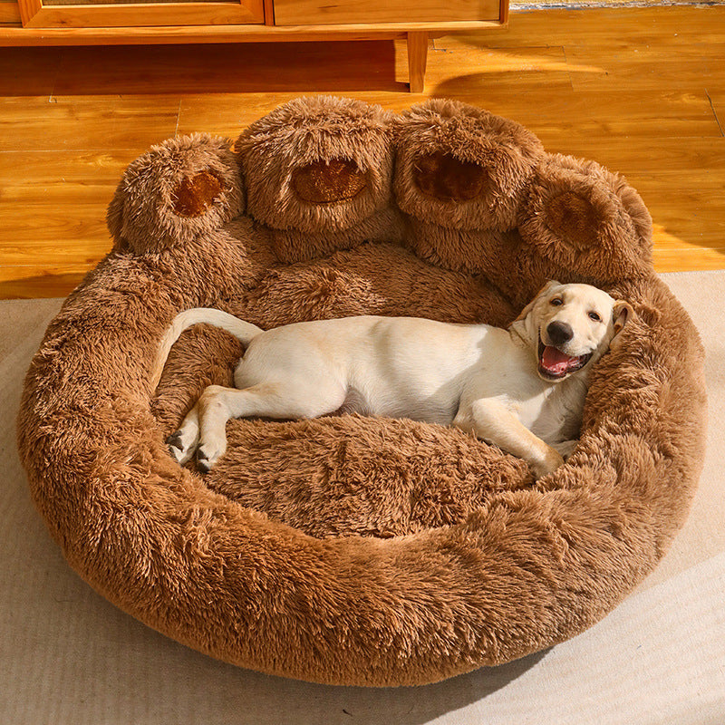 Fleece-Lined Large Dog Bed – Warm Cozy Pet Lounger