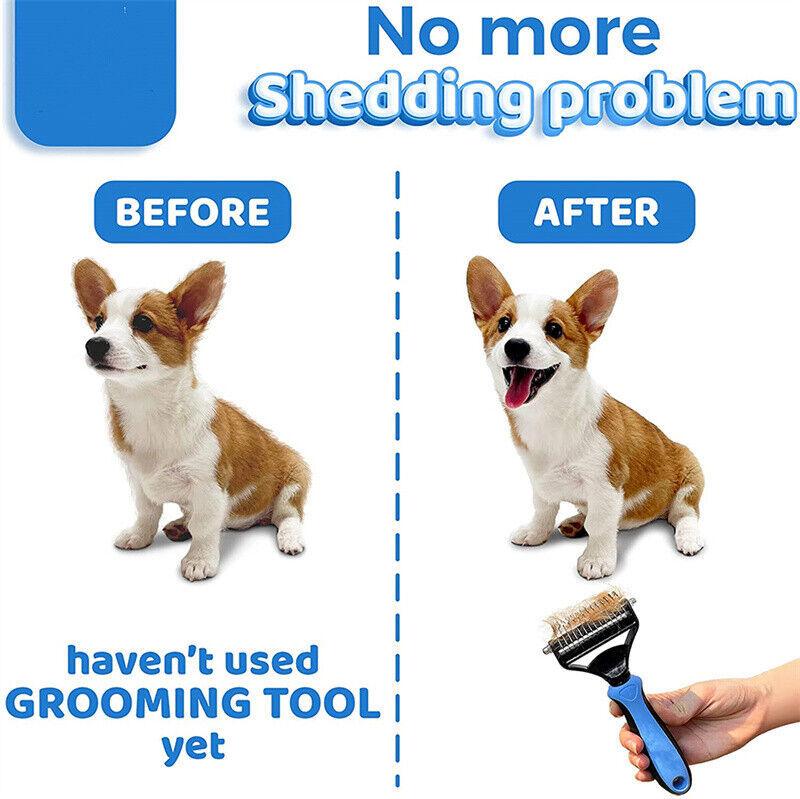 Double-Sided Pet Grooming Tool – Brush & Comb for Dogs & Cats