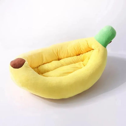 Washable Banana Pet Bed – Cozy Kennel for Cats & Small Dogs
