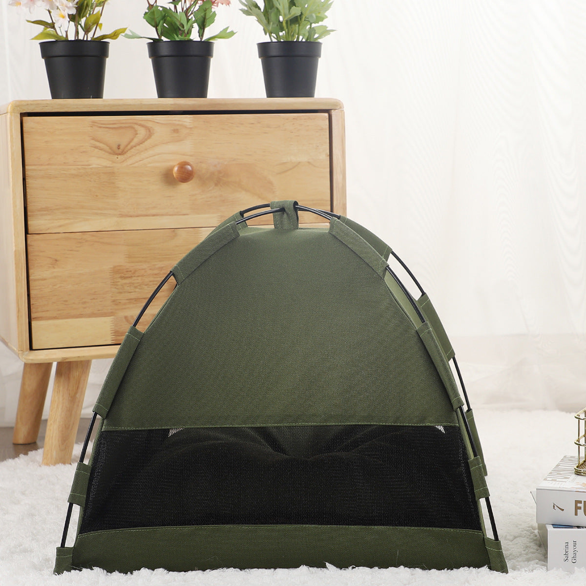 Foldable Cooling Tent Cat Bed – Portable Shade Shelter for Pets