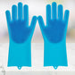 2-in-1 Silicone Rubber Pet Grooming Scrubber – Blue